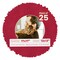 Red Suede Mat Board for 17x17 Frames - Circle Opening for 13x13 Photos
